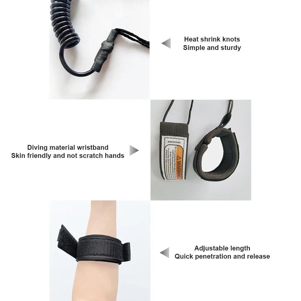 Surfing Stand UP Paddle Board Ankle Leash Practical Surfboard Raft Kayak Rope Elastic Surfboard Safety Foot Rope Accessories