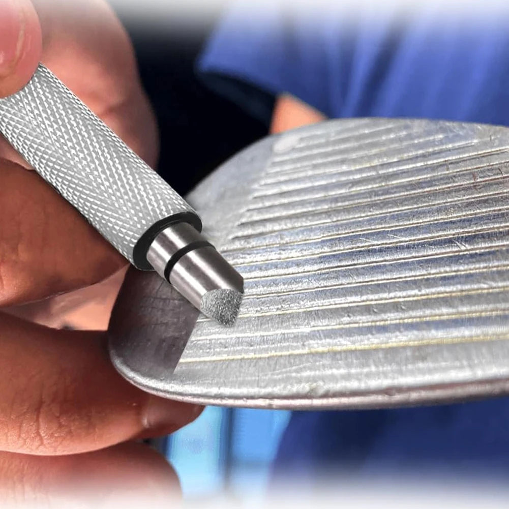 Golf Club Cleaner Stainless Steel Re-Grooving and Cleaning Tool for Re-Grooving Wedges and Irons U and V-Grooves