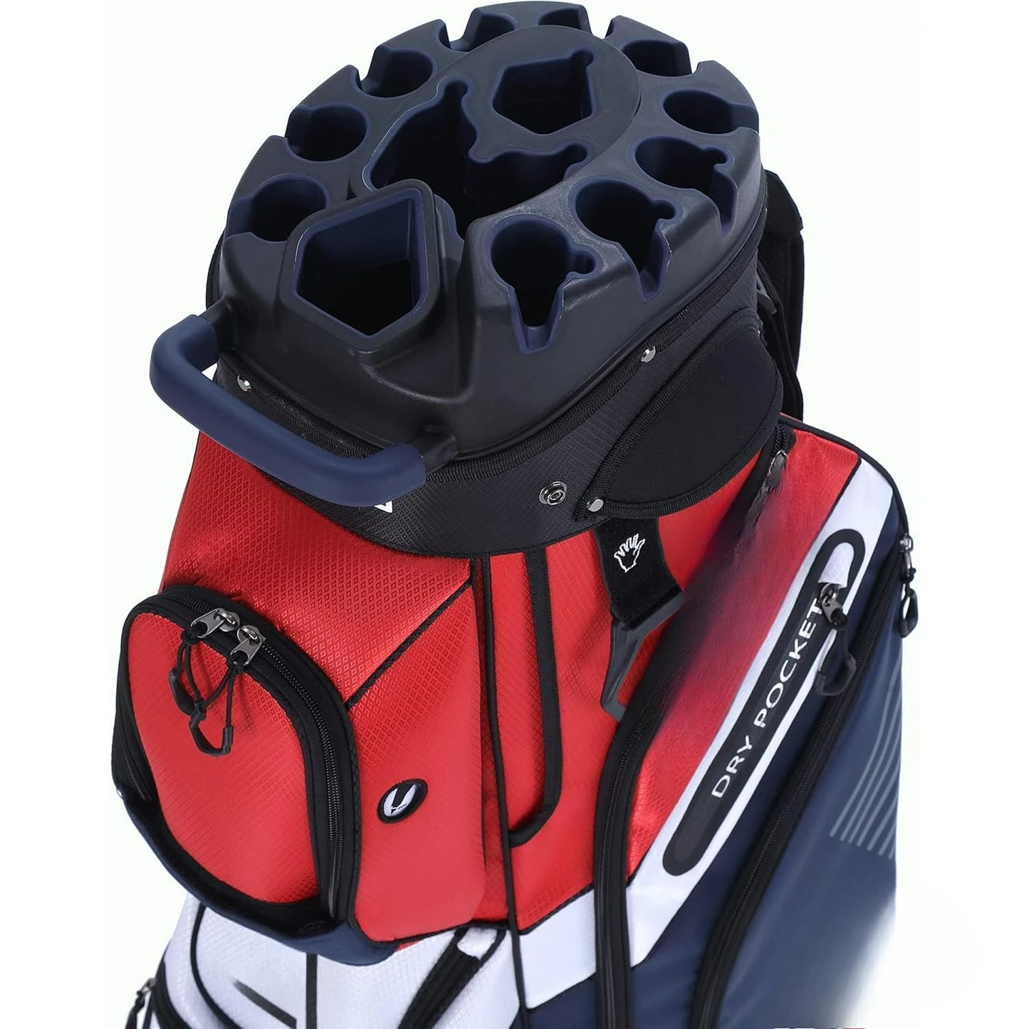 T-Lock Golf Cart Bag with 14 Way Organizer Divider Top, Premium Cart Bag with Handles and Rain Cover for Men