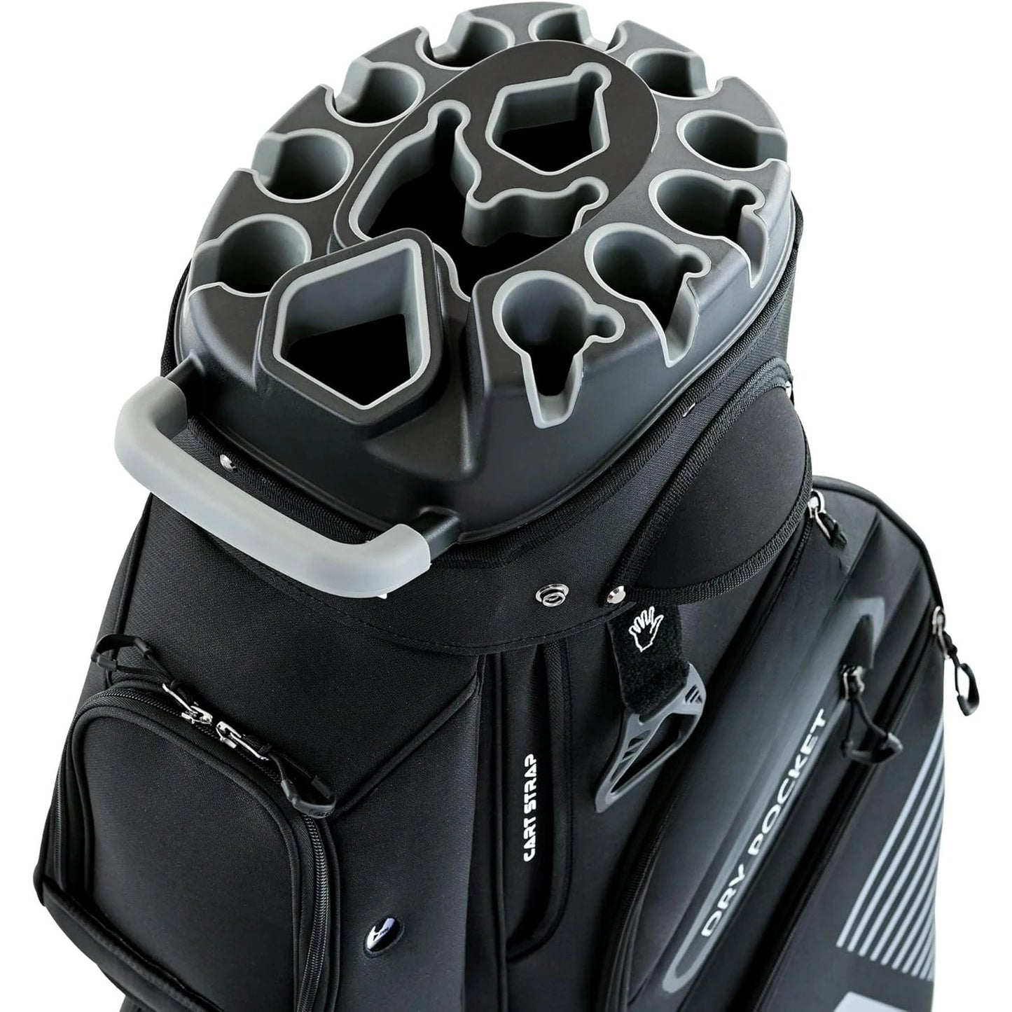 2024 T-Lock Golf Cart Bag with 14 Way Organizer Divider Top, Premium Cart Bag with Handles and Rain Cover, for Men