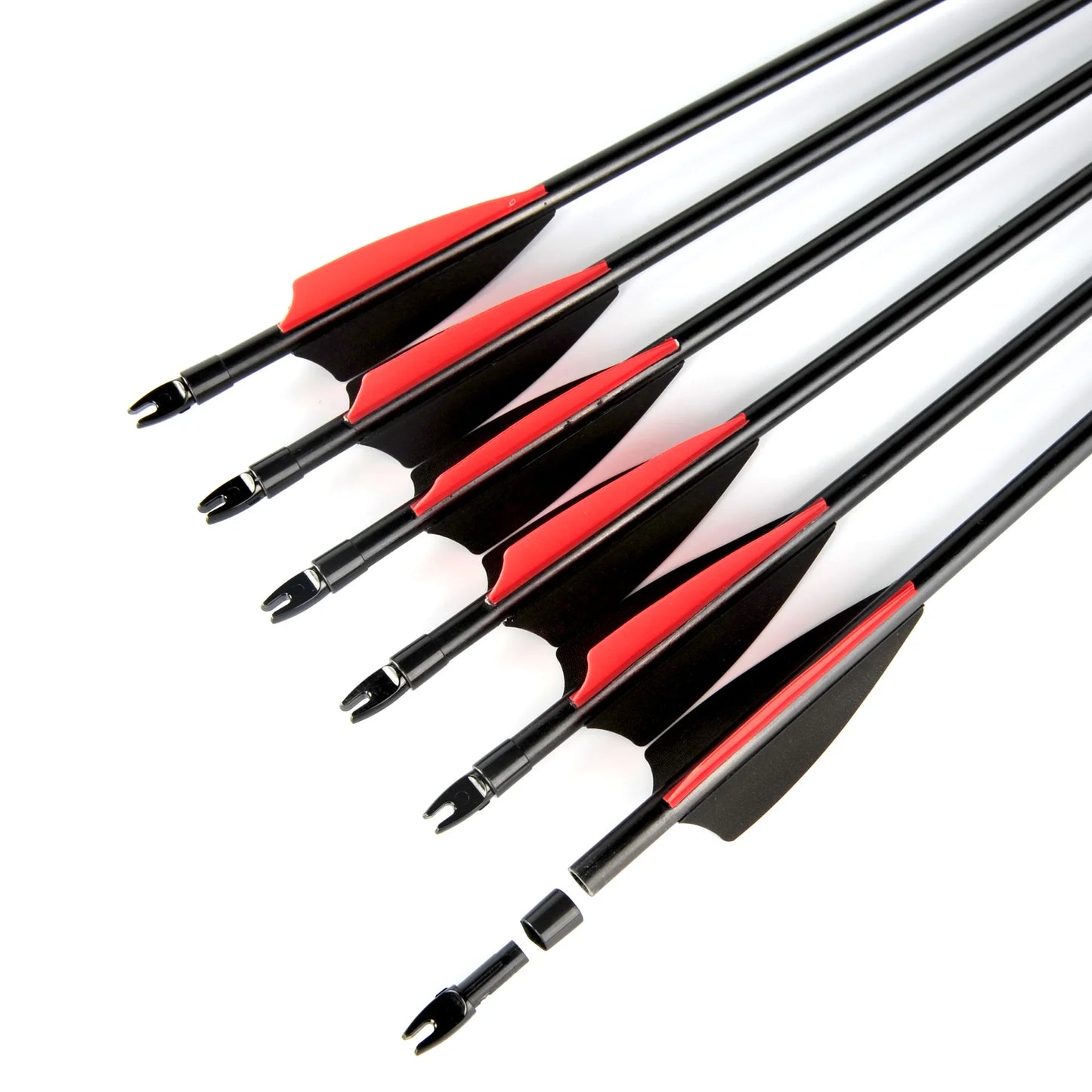 30" Fiberglass Arrows Spine 500 Diameter 8mm for 40-50lbs Recurve Bow Shooting Hunting Archery