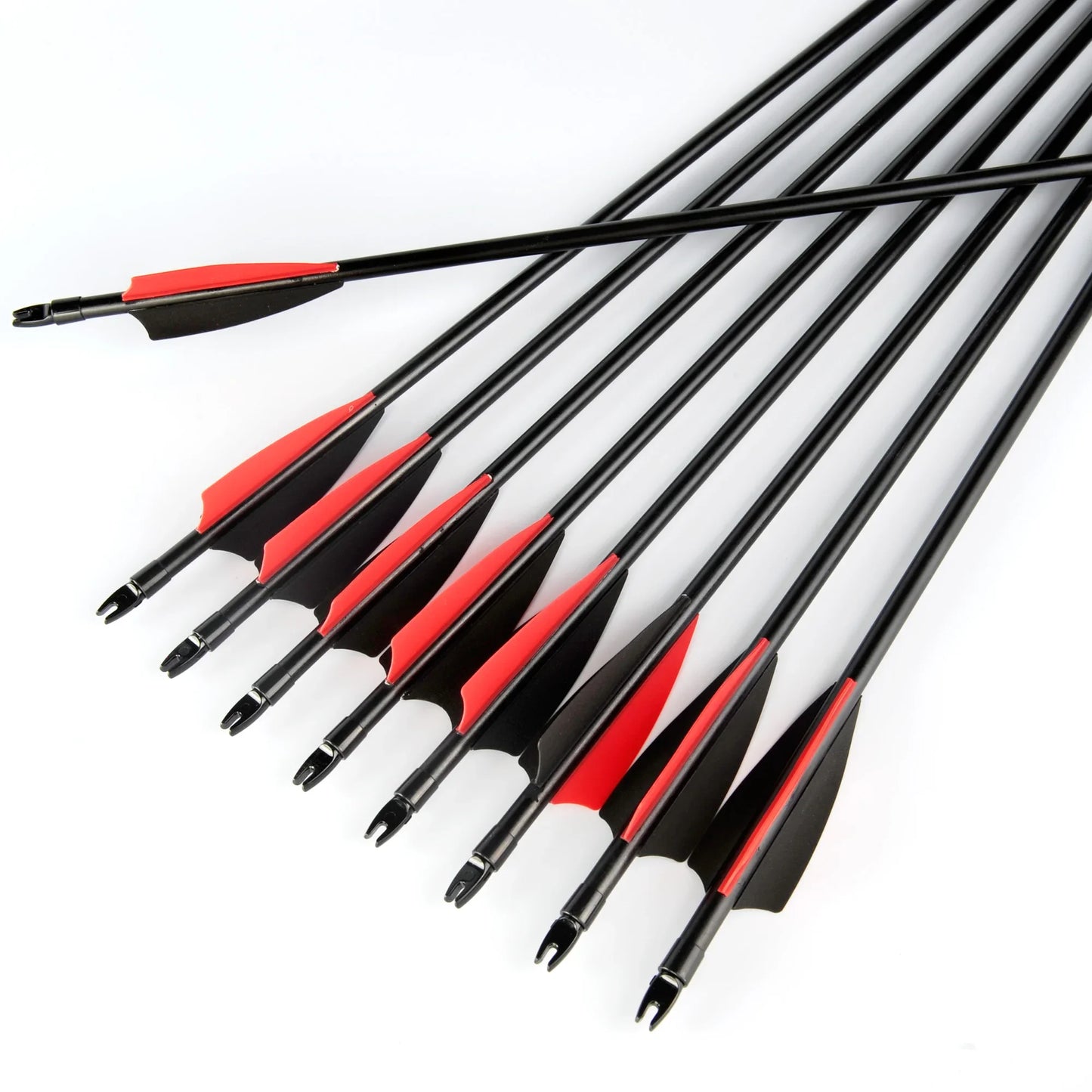 30" Fiberglass Arrows Spine 500 Diameter 8mm for 40-50lbs Recurve Bow Shooting Hunting Archery