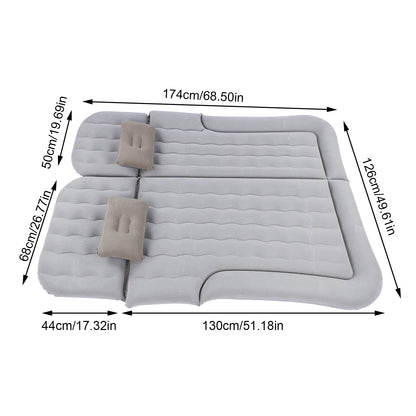 2 In 1 Multifunction Inflatable Travel Mattress PVC Flocking Soft Sleeping Rest Cushion for Car SUV Home Travel Picnic Camping