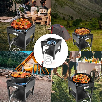 Vivicreate Camping Camp Range Chef Griddle Outdoor Kitchen Garden grill propane gas 20PSIG high pressure cook Stove Burner estuf