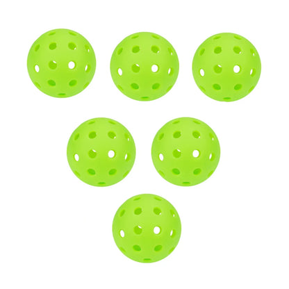 6 Pcs Pcs Set Pickleball 40 Holes 74MM Pickleballs for Entertainment Outdoor Pickle Ball Game Play and Practice Training Ball