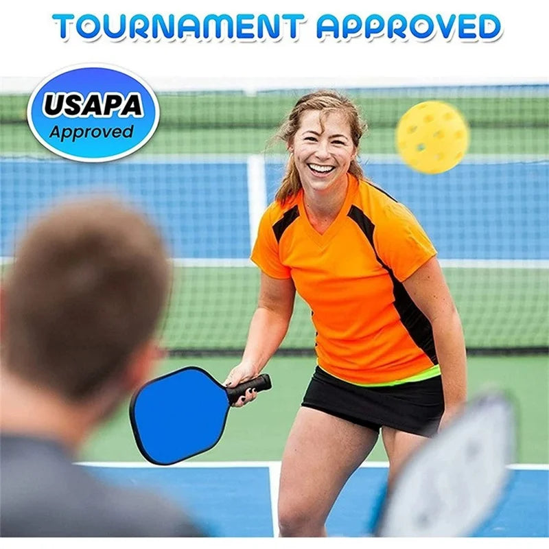 6 Pcs Pcs Set Pickleball 40 Holes 74MM Pickleballs for Entertainment Outdoor Pickle Ball Game Play and Practice Training Ball