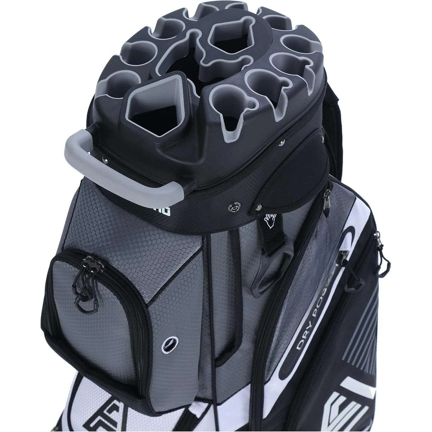 T-Lock Golf Cart Bag with 14 Way Organizer Divider Top, Premium Cart Bag with Handles and Rain Cover for Men