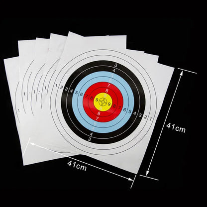 10pcs 40x40cm Archery Targets Paper - Practice Training Bow Arrow Darts - Hunting Shoot Accessories