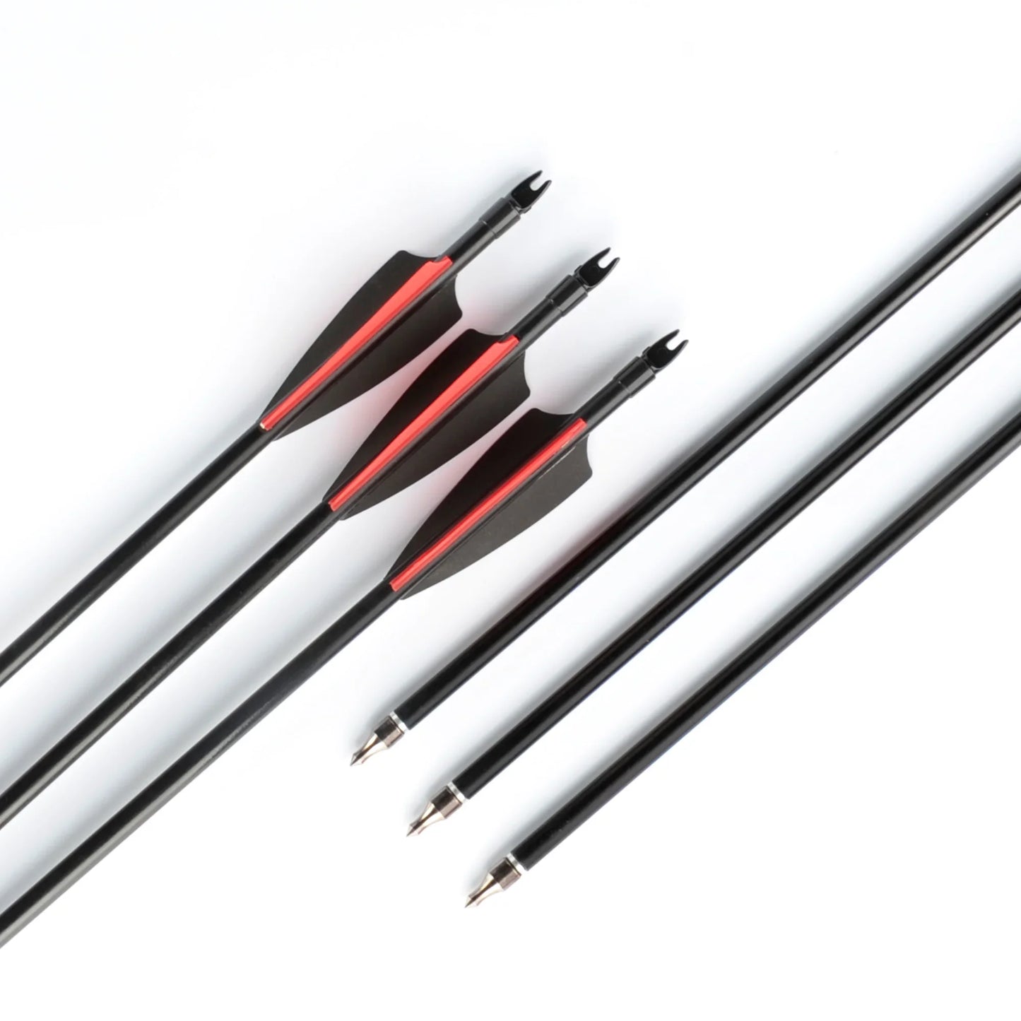 30" Fiberglass Arrows Spine 500 Diameter 8mm for 40-50lbs Recurve Bow Shooting Hunting Archery