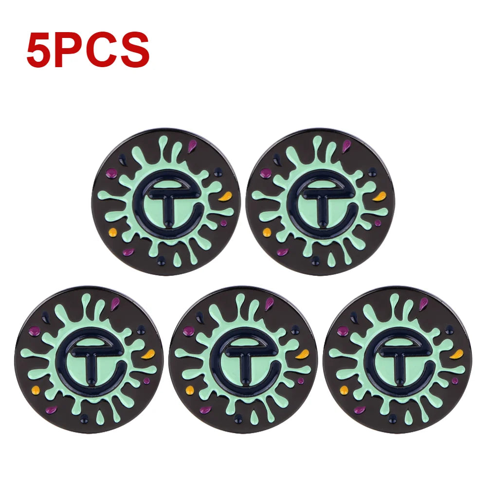 1-5pcs Golf Ball Mark with Golf Hat Clip Metal Golf Marker Portable Golf Ball Position Mark Alignment Ball Mark Golf Accessories