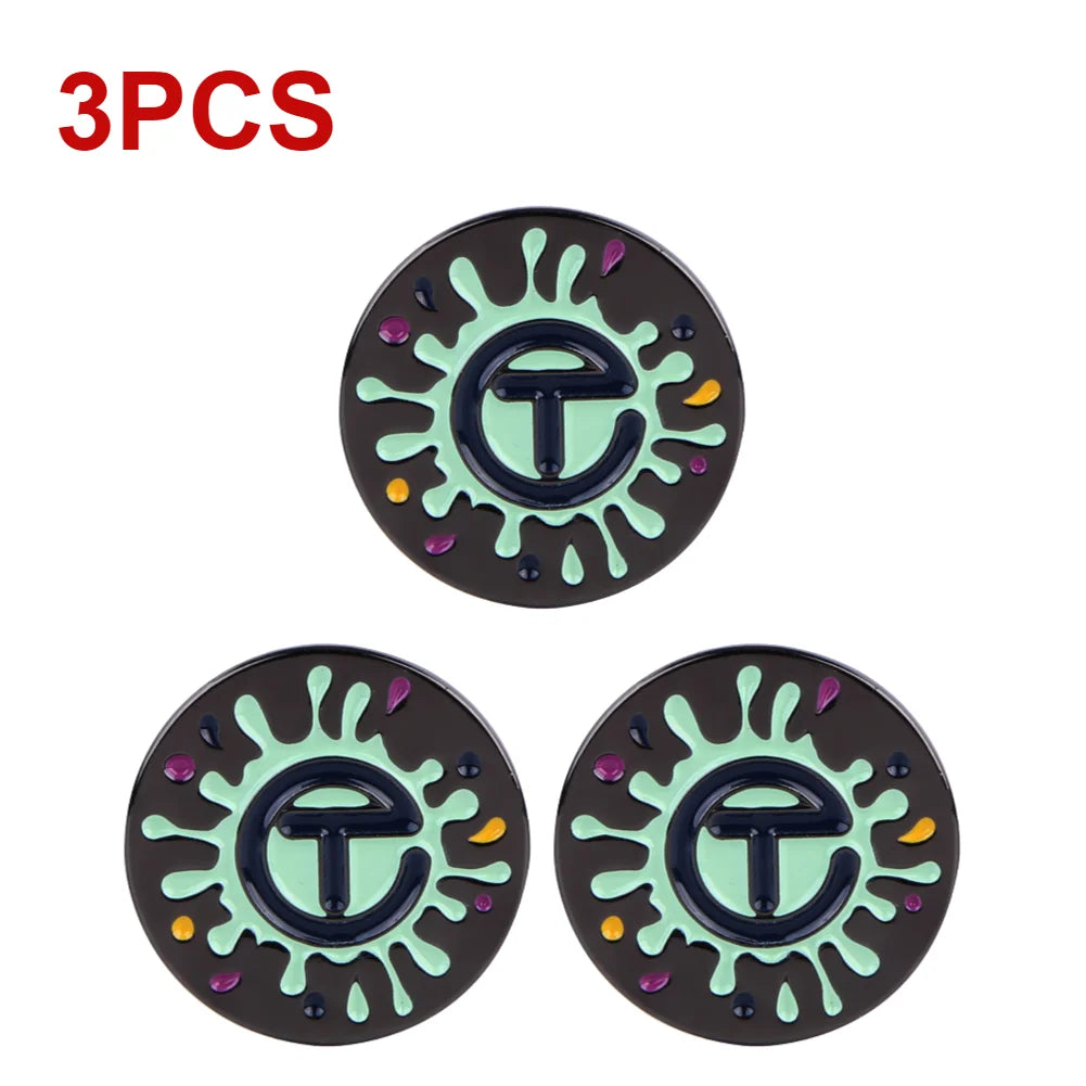 1-5pcs Golf Ball Mark with Golf Hat Clip Metal Golf Marker Portable Golf Ball Position Mark Alignment Ball Mark Golf Accessories