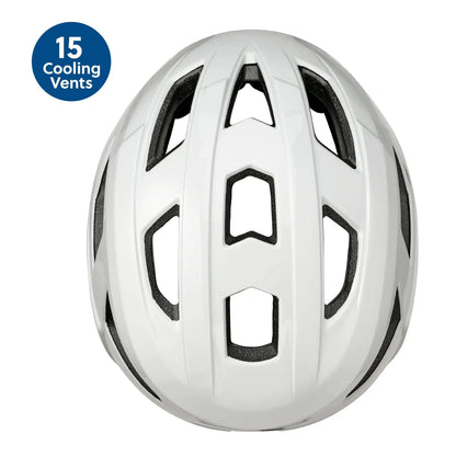 Youth Bike Helmet, Light Gray, Adjustable, Ages 8+