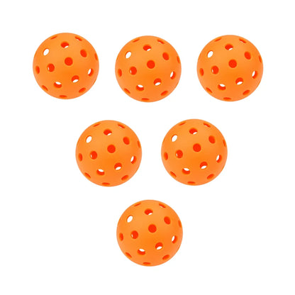 6 Pcs Pcs Set Pickleball 40 Holes 74MM Pickleballs for Entertainment Outdoor Pickle Ball Game Play and Practice Training Ball