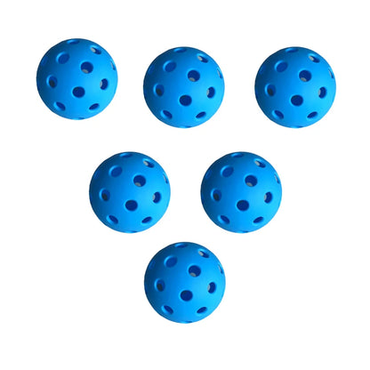 6 Pcs Pcs Set Pickleball 40 Holes 74MM Pickleballs for Entertainment Outdoor Pickle Ball Game Play and Practice Training Ball