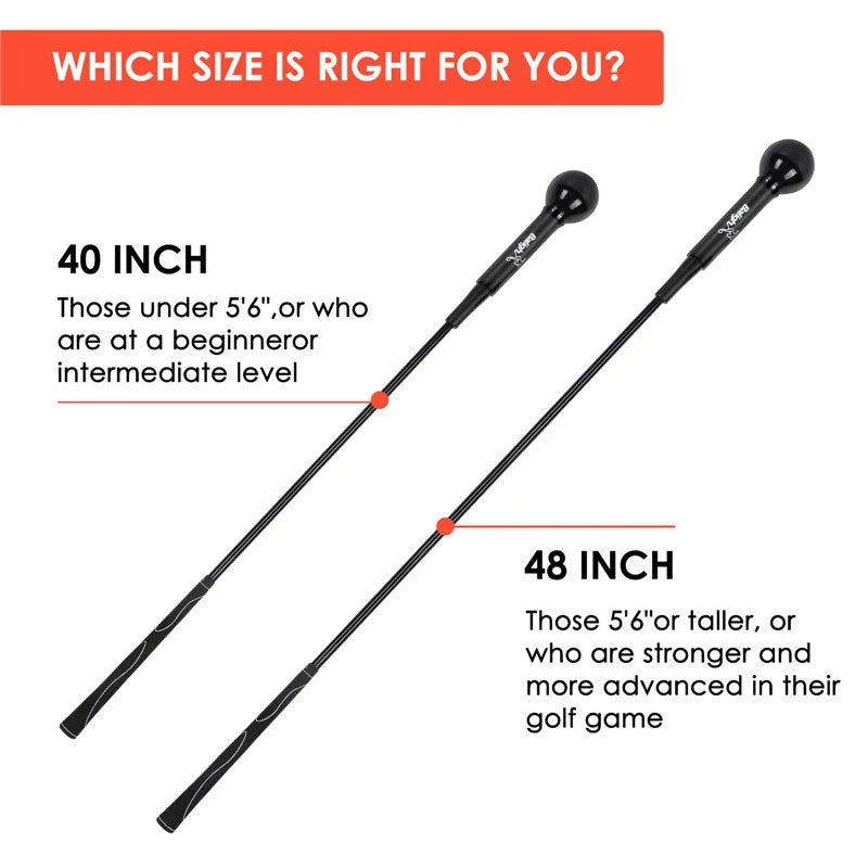 40/48 inches Golf Swing Training Aid Golf Swing Practice Rod Golf Warm-up Stick Golf Accessories Golf Trainer Aids Supplies