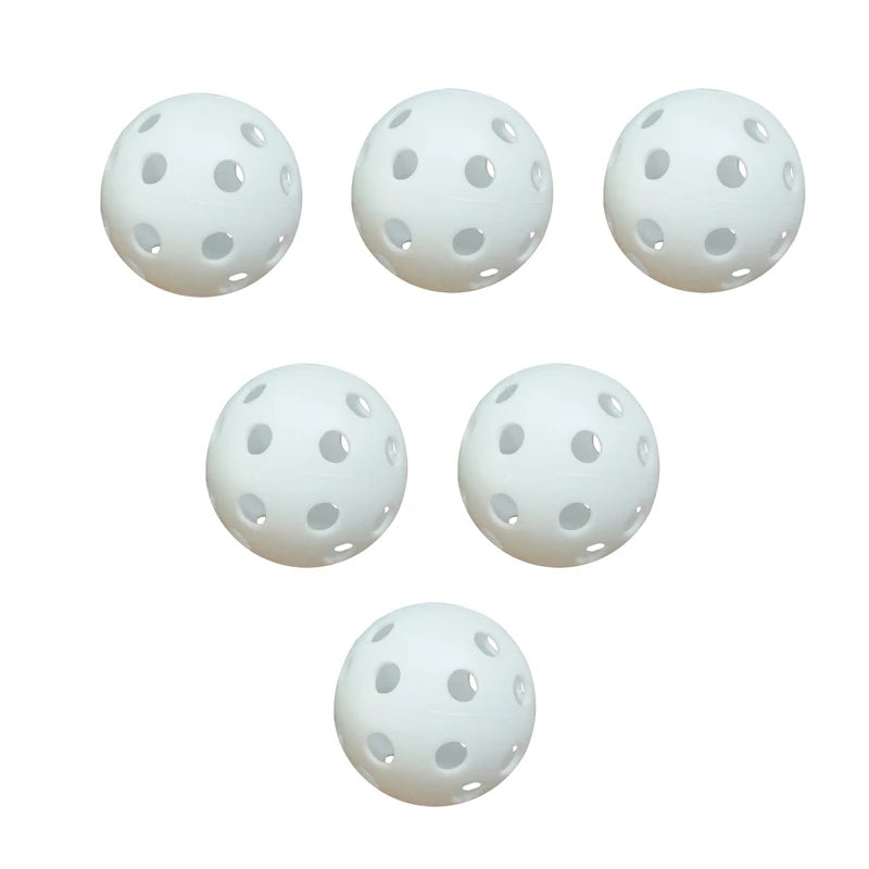 6 Pcs Pcs Set Pickleball 40 Holes 74MM Pickleballs for Entertainment Outdoor Pickle Ball Game Play and Practice Training Ball