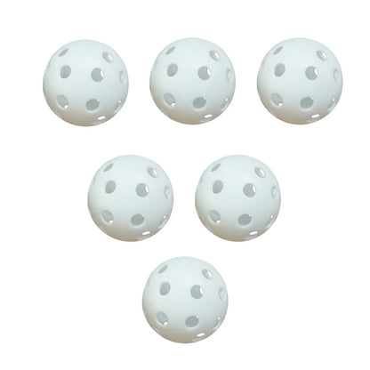 6 Pcs Pcs Set Pickleball 40 Holes 74MM Pickleballs for Entertainment Outdoor Pickle Ball Game Play and Practice Training Ball