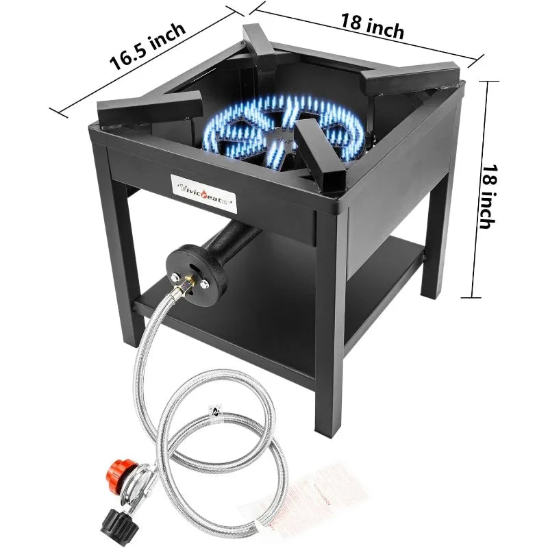 Vivicreate Camping Camp Range Chef Griddle Outdoor Kitchen Garden grill propane gas 20PSIG high pressure cook Stove Burner estuf