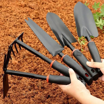 Garden Tool Set, 6 PCS Heavy Duty Gardening Tool Set with Rubber , Rake Shovel  Outdoor Hand Tools Set,  Comb Tool  Gifts for Se