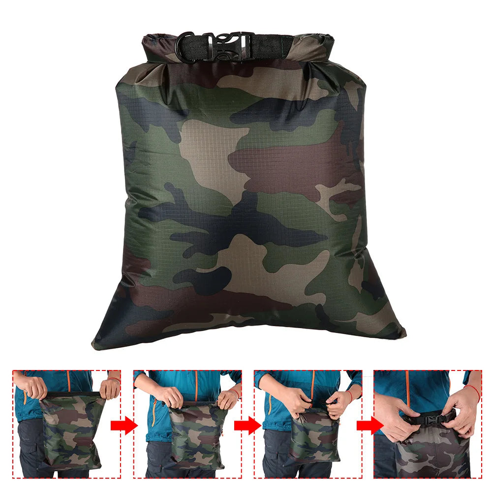 Pack of 3 Waterproof Bag 3L+5L+8L Outdoor Ultralight Dry Sacks for Camping Hiking Traveling