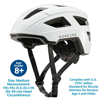 Youth Bike Helmet, Light Gray, Adjustable, Ages 8+