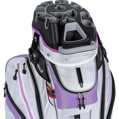 Club 3rd Generation Club Lock Organizer Golf Cart Bag with 14 Way Anti Rattle Divider Top- Free Snap